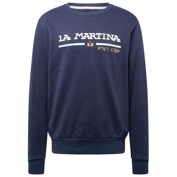 La Martina Blue Cotton Sweatshirt main image 1